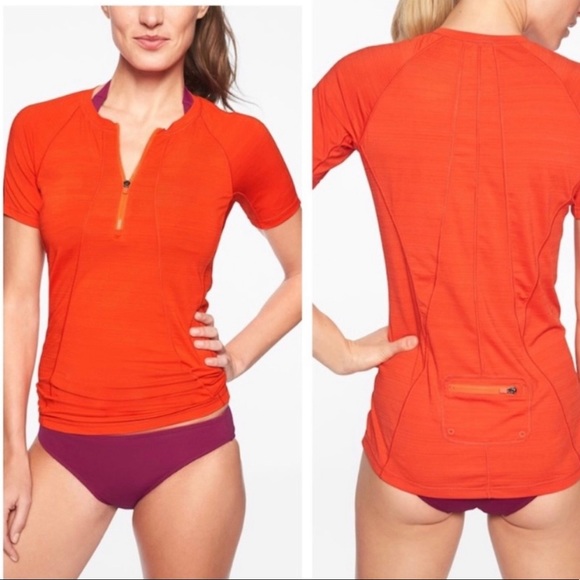 ATHLETA Pacifica Wrap Tee Top Swim UPF 50+ - Picture 3 of 12